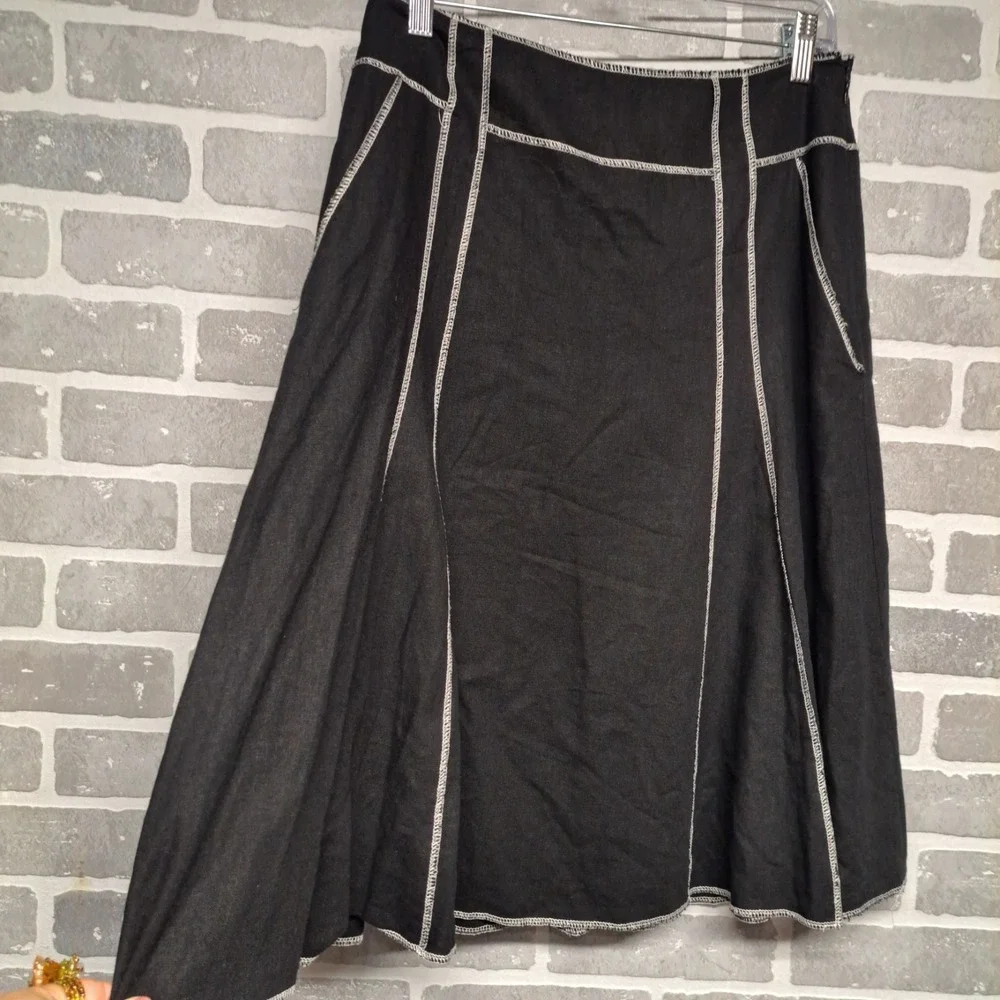 Mark Shale‎ Womens Midi Black and White Vintage Style Skirt Size 6